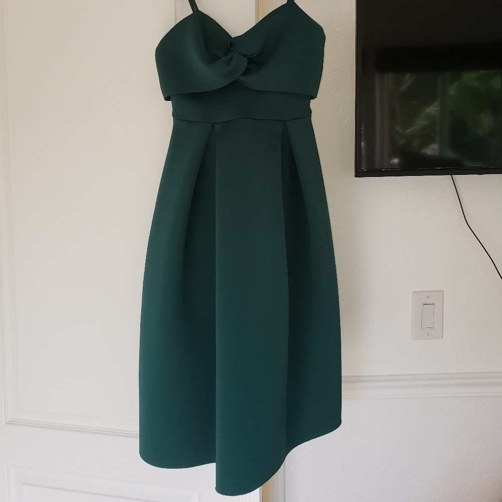 ASOS Scubba Cami Bow Crop Top Prom Midi Dress